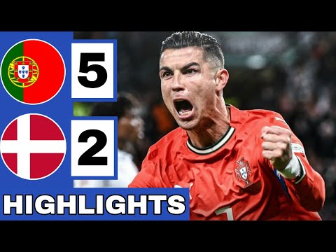 🔴Portugal vs Denmark (5-2) Extended HIGHLIGHTS | UEFA Nations League Quarter-Finals
